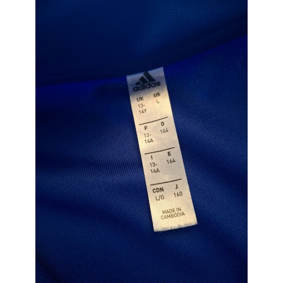 Adidas Blue 1/4 Zip Track Jacket, Men's size Large, L, Excellent Condition - Picture 6 of 8